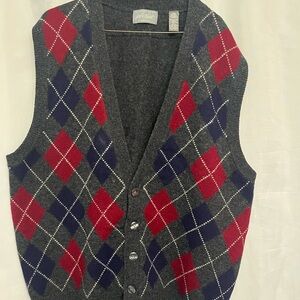 Lord & Taylor Argyle Wool Vest